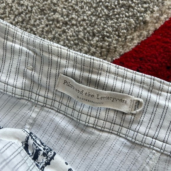 Pilcro And The Letterpress White Striped High Rise Skinny Jeans - Picture 6 of 7
